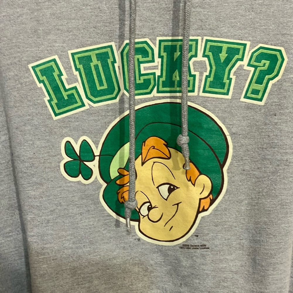 Lucky charms General Mills 2005 hoodie sweatshirt XL cotton poly blend